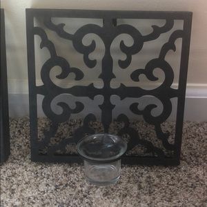 Set of three wrought iron votive holders!